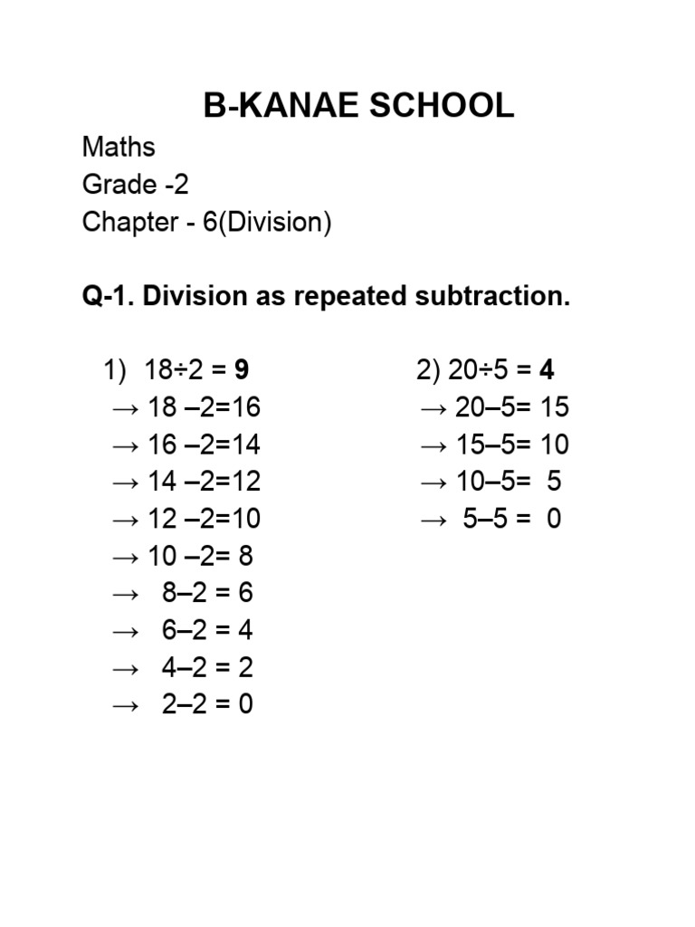 Grade 2 Division Concepts Explained | PDF
