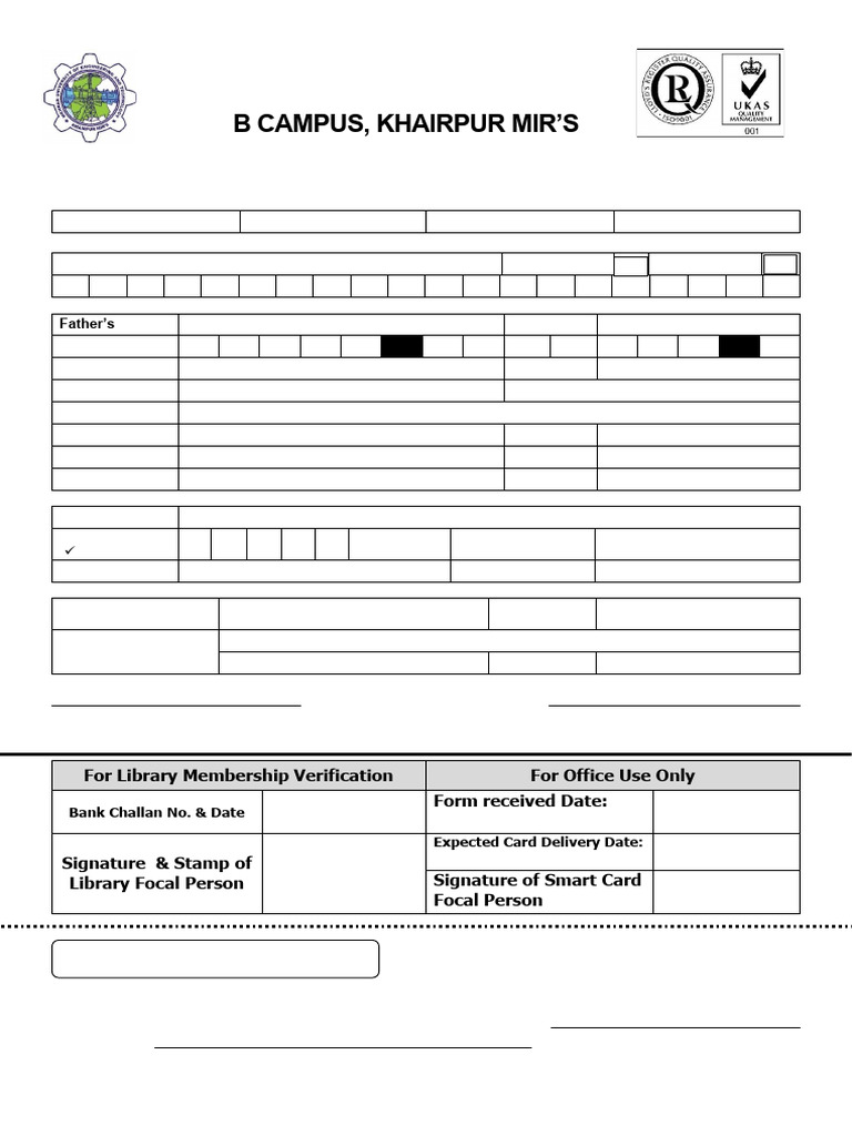 Smart Card Registration Form for Students | PDF | Access Control ...