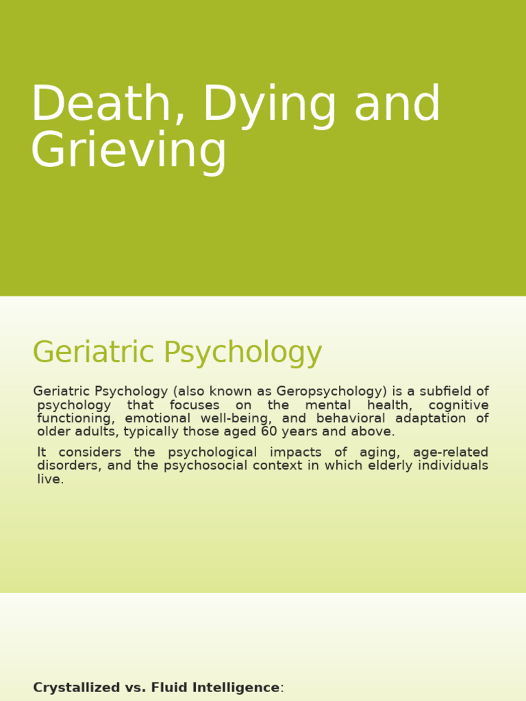 Death, Dying and Grieving | PDF | Grief | Palliative Care