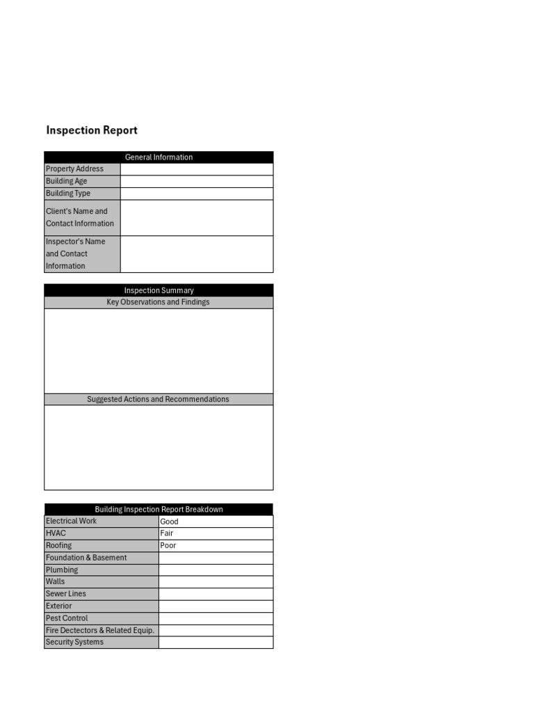 Comprehensive Building Inspection Report | PDF