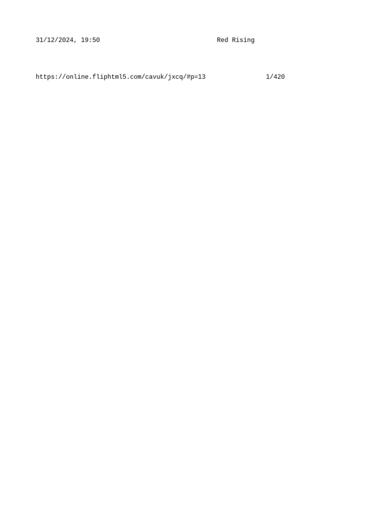 Red Rising Overview: Pages 13-31 | PDF