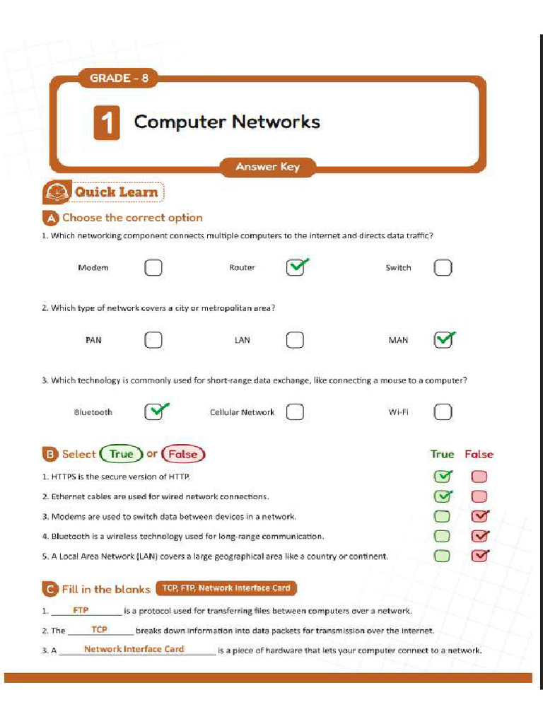 Chapter 1 Computer Networks Book Ex. | PDF