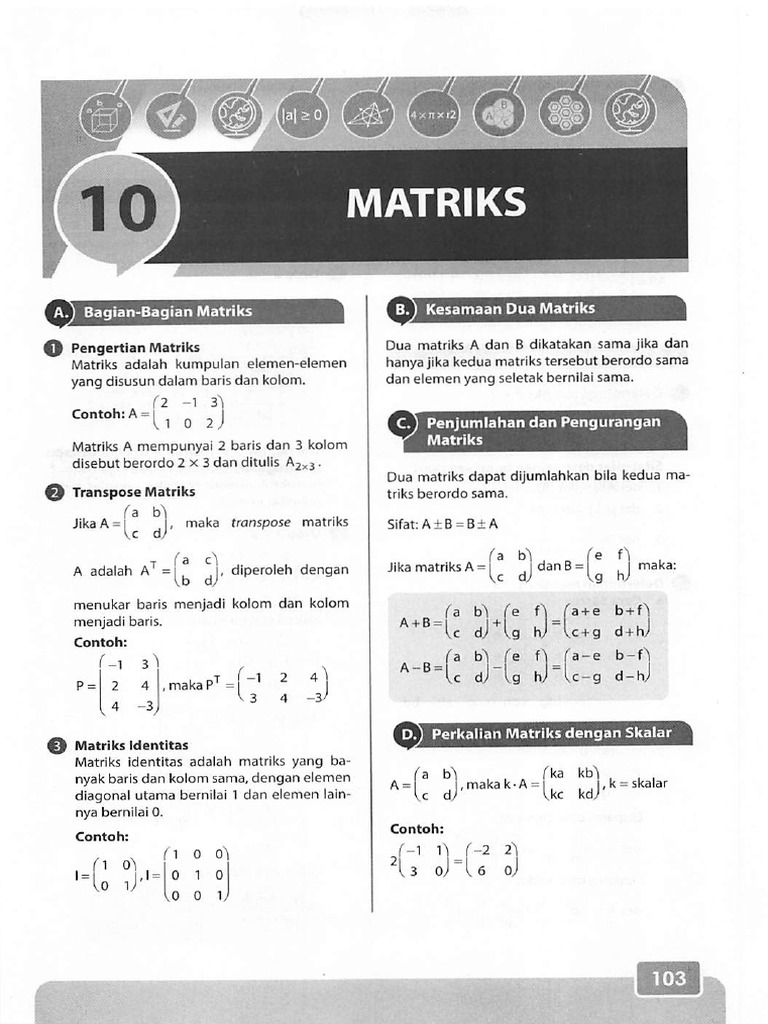 Pengenalan dan Operasi Matriks Dasar | PDF