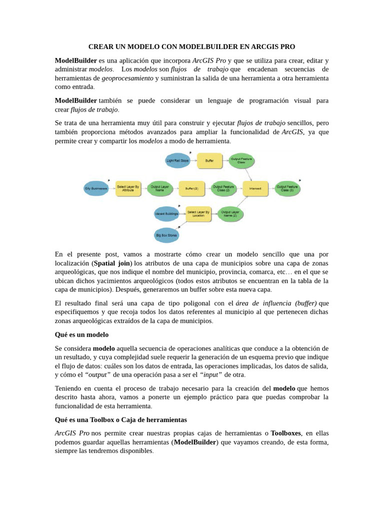 Crear Un Modelo Con Modelbuilder en Arcgis Pro | PDF | Software ...