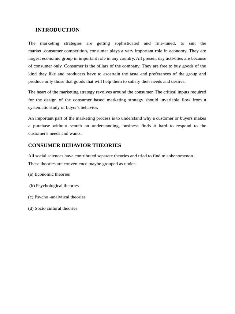 Understanding Consumer Behavior Theories | PDF | Consumer Behaviour ...