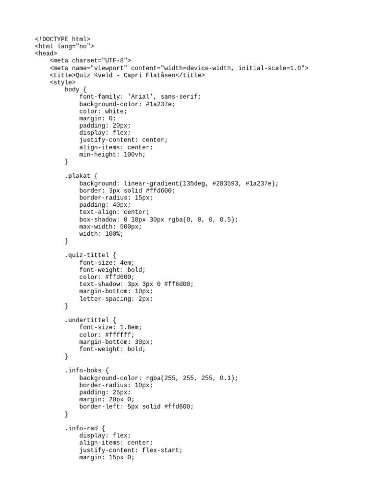 Quiz HTML | PDF
