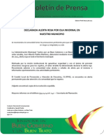 Declarada Alerta Roja Por Ola Invernal en Nuestro Municipio