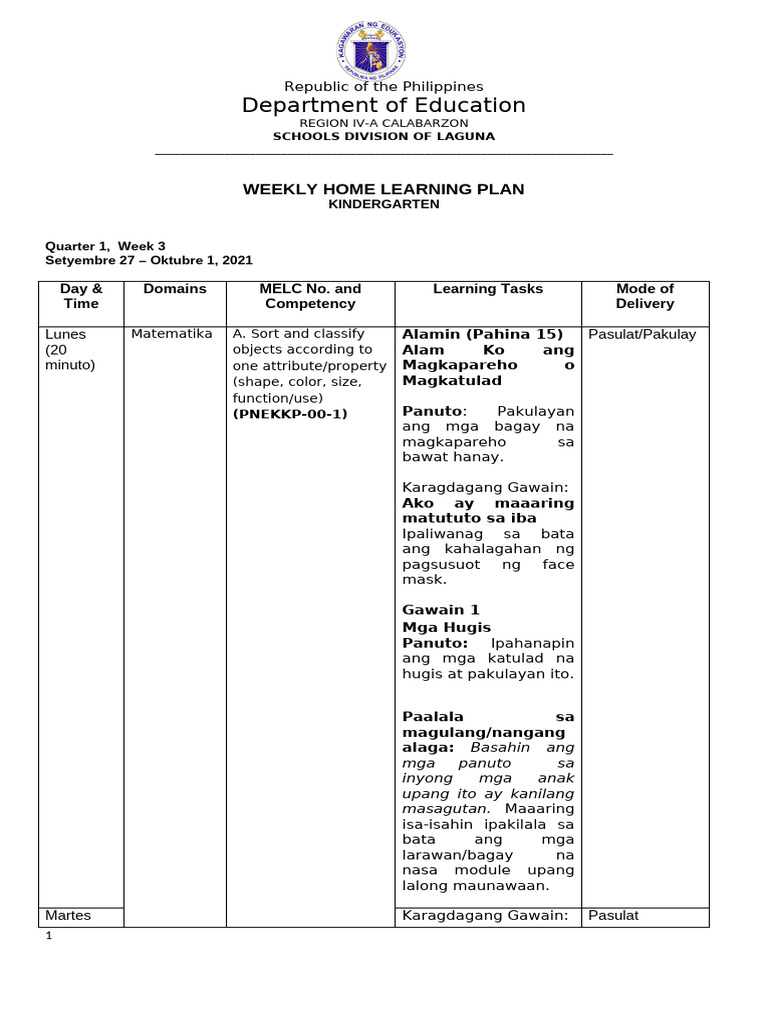 WHLP q1 Week3 | PDF