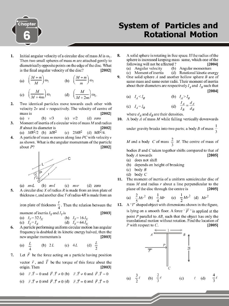 System of Particles and Rotational Motion | PDF