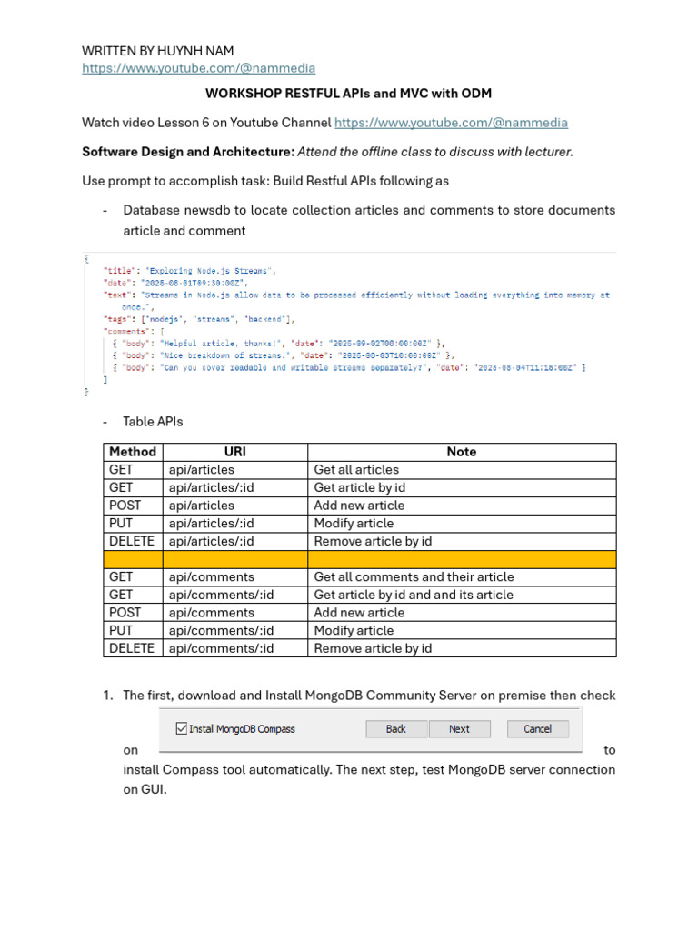 Build RESTful APIs with Node.js | PDF