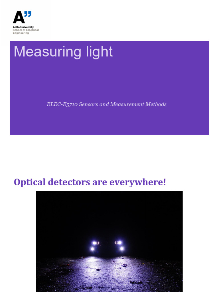 Light Measurement Techniques and Tools | PDF | Light | Optical Filter