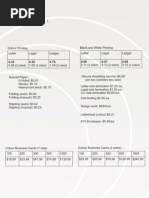 Staples Printing and Copying Costs | PDF | Bookbinding | Paper