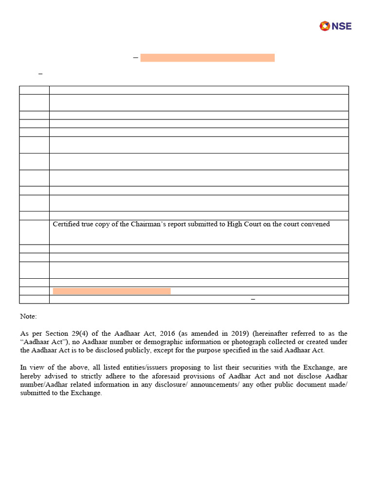Checklist In-Principle Regulation 19 (2) (B) 1 (1) - NSE | PDF ...
