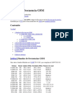 Bandas de Frecuencia GSM