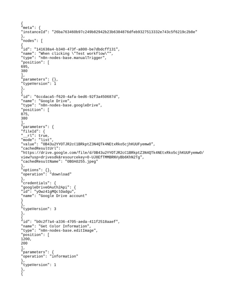 n8n Workflow for Image Processing | PDF | Parameter (Computer ...