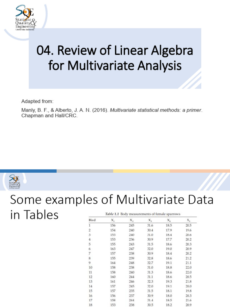 Review of Linear Algebra Fo MA - Update2025 | PDF