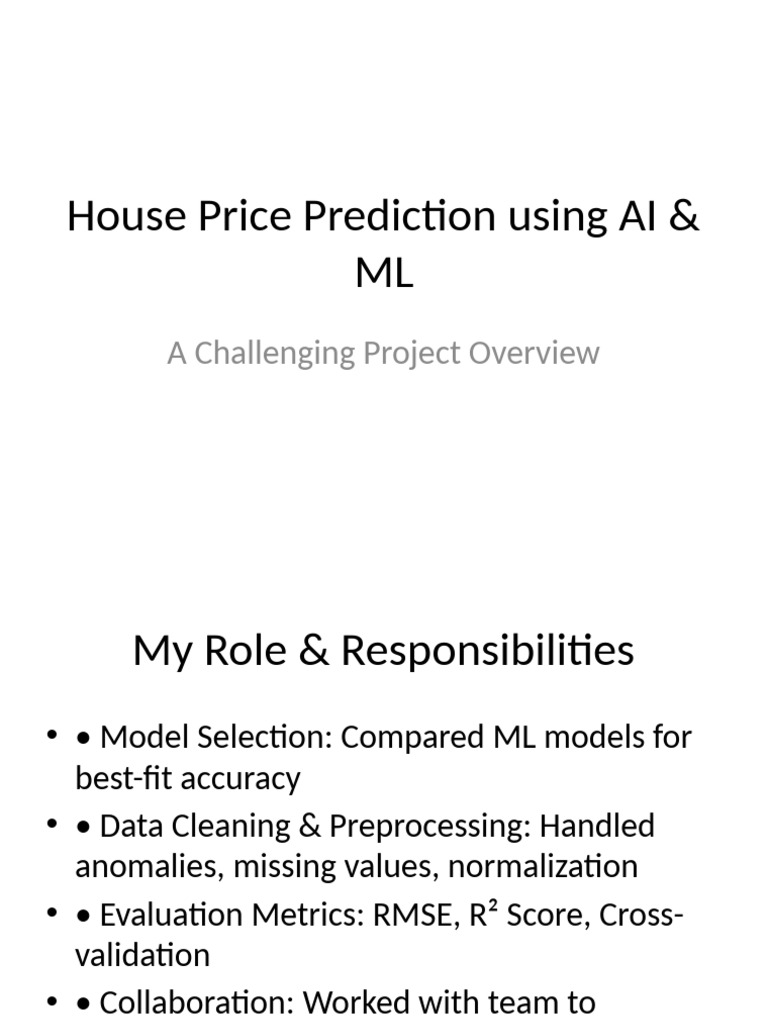 AI & ML for House Price Prediction | PDF