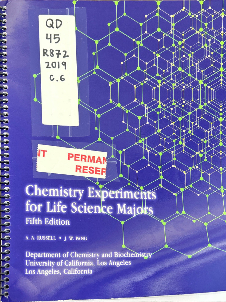 Chemistry Experiments For Life Science Majors | PDF