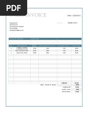 Sales Receipt
