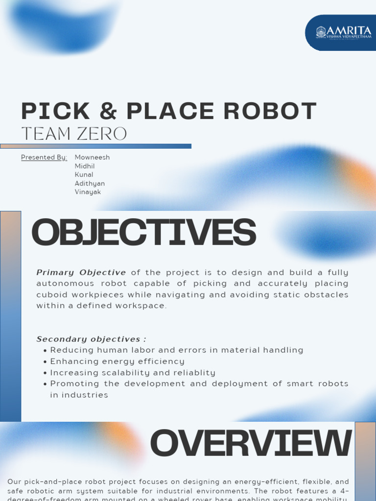 Blue and White Gradient Modern P'Roject Presentation | PDF | Robotics ...
