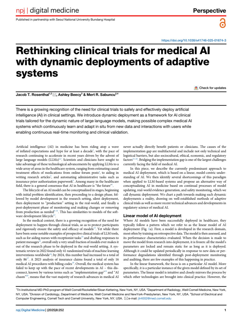 Dynamic AI Clinical Trials Redefined | PDF | Artificial Intelligence ...