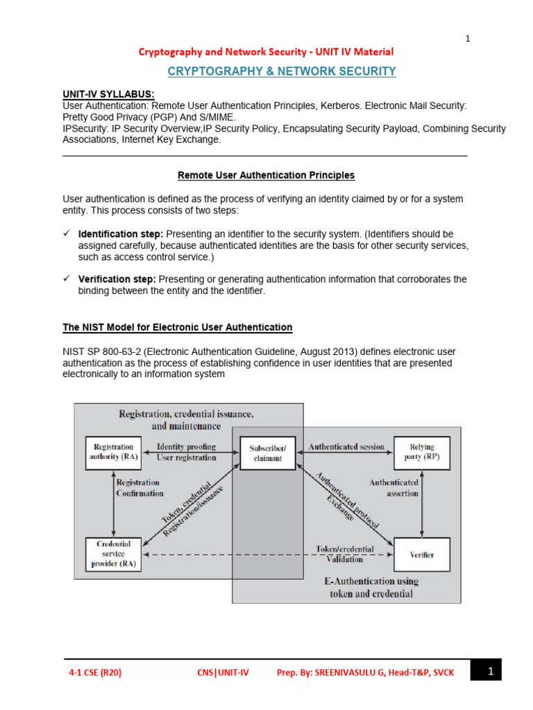 User Authentication in Network Security | PDF | Internet Protocols ...