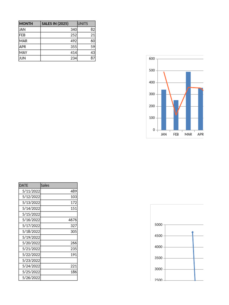 2025 Monthly Sales Data Overview | PDF