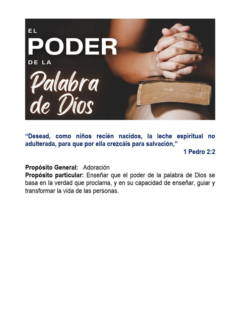 El Poder Transformador de la Palabra de Dios | PDF | Dios | Jesús