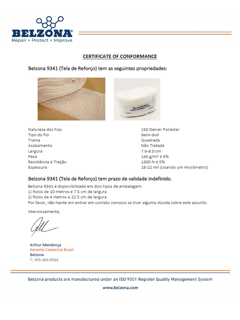 Propriedades da Belzona 9341 | PDF
