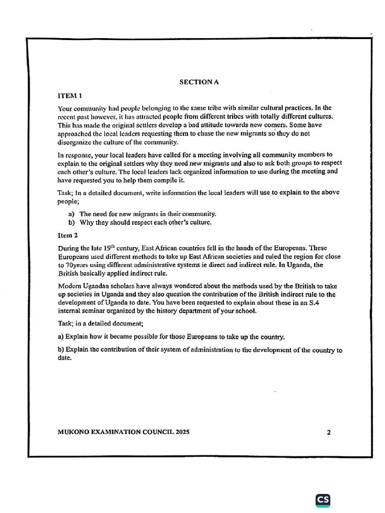 Mukono Mocks | PDF