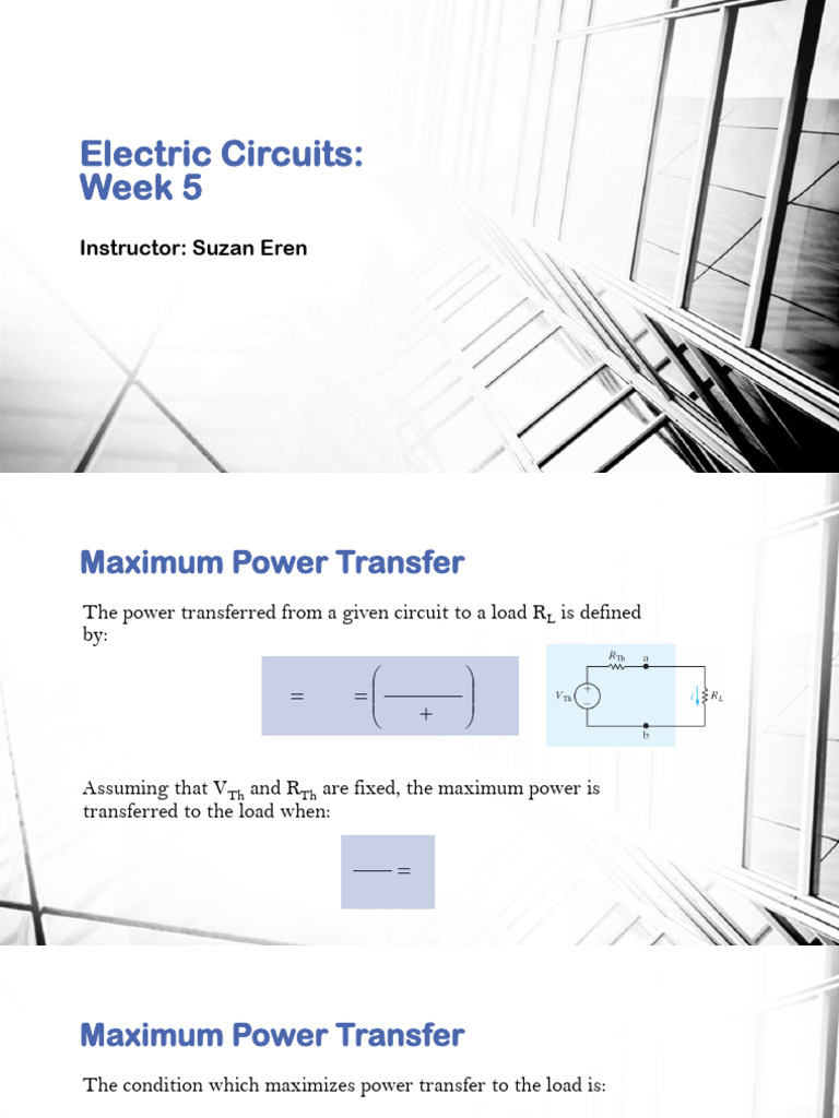 ELEC 221 Week 5 | PDF