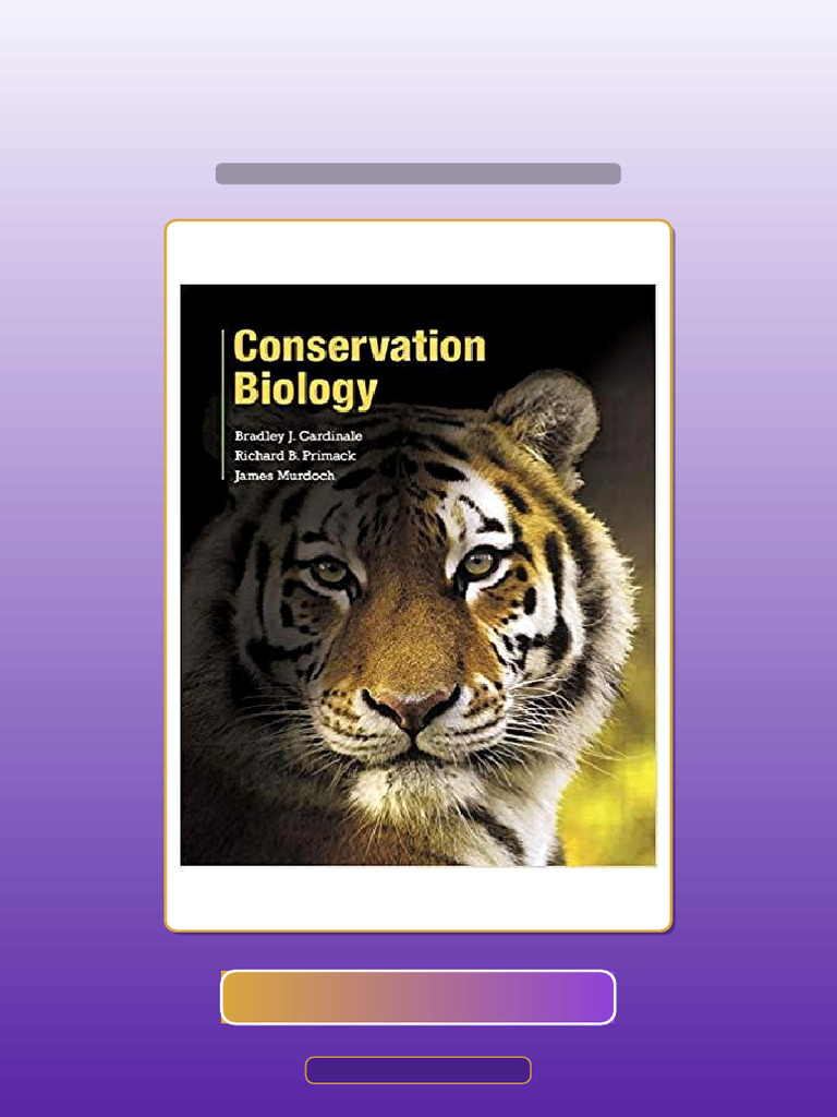 Conservation Biology by Bradley Cardinale Ebook and TestBank Bundle Get ...