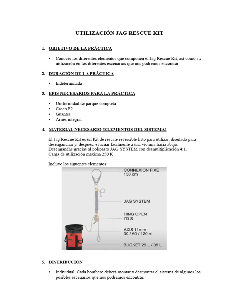 PRACTICA KIT RESCUE KIT PETZL en Diferentes Escenarios | PDF