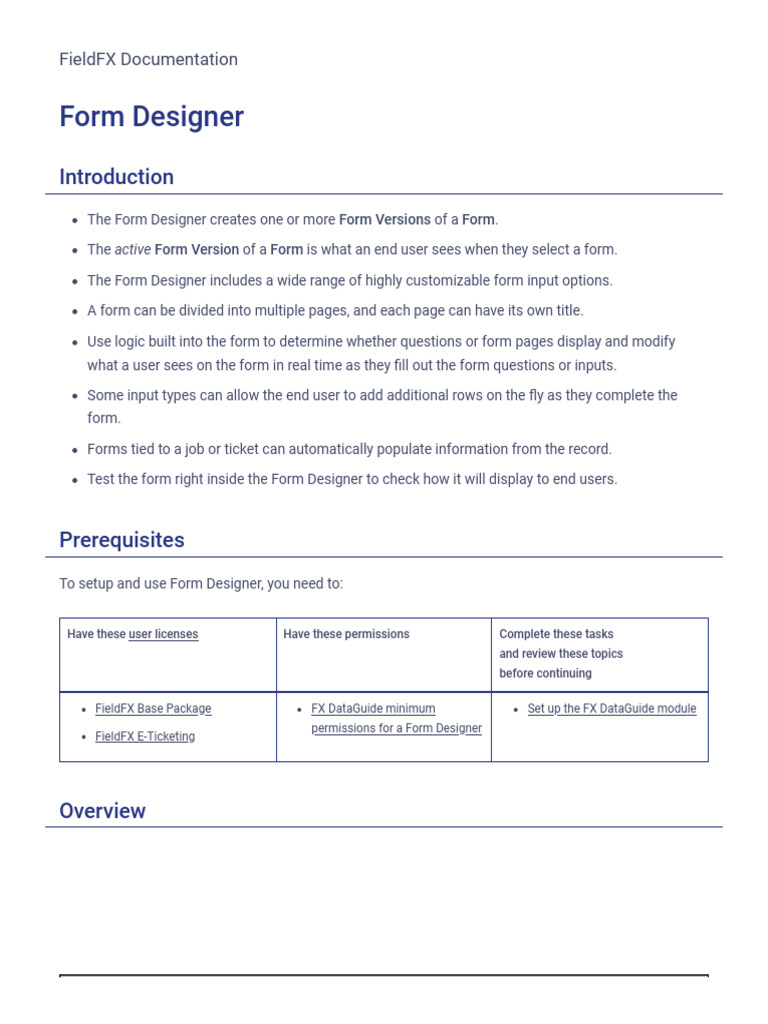 Form Designer Overview and Setup Guide | PDF | Html | File Format