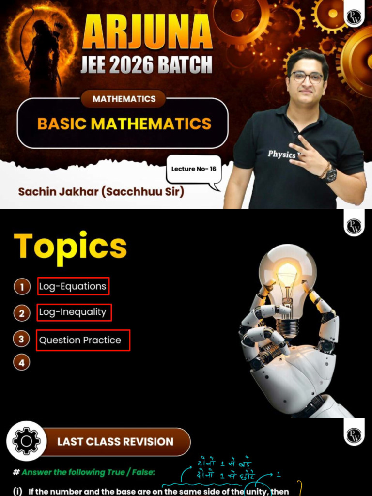 Basic Mathematics 16 Class Notes | PDF