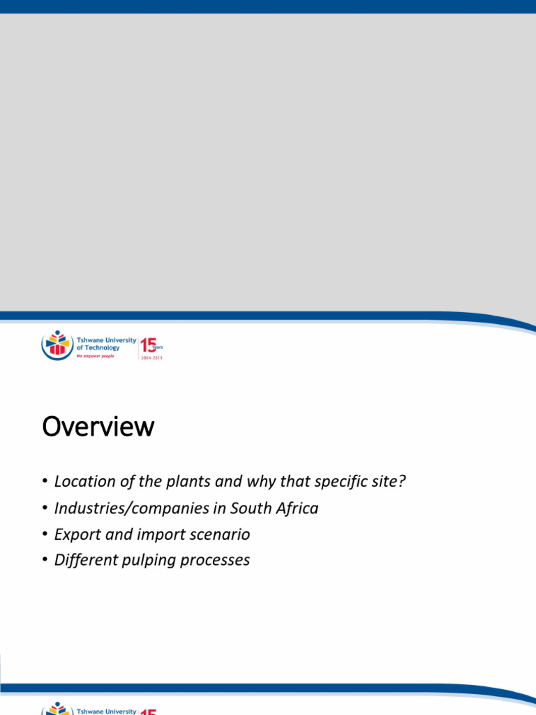 Pulp and Paper Manufacturing Overview | PDF | Pulp (Paper) | Chemical ...