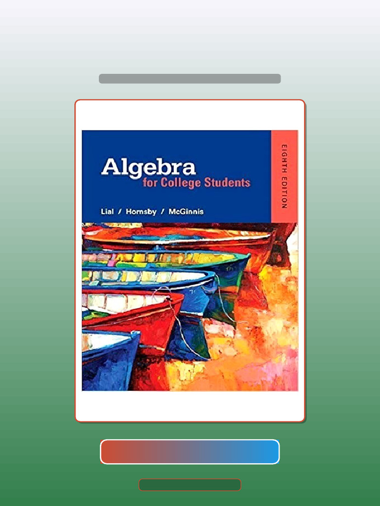 Algebra For College Students 8th Edition by Margaret L Lial Ebook and ...