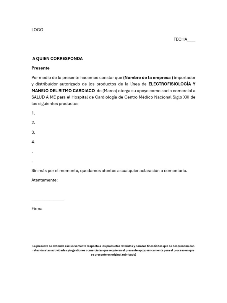 Machote (Carta) | PDF