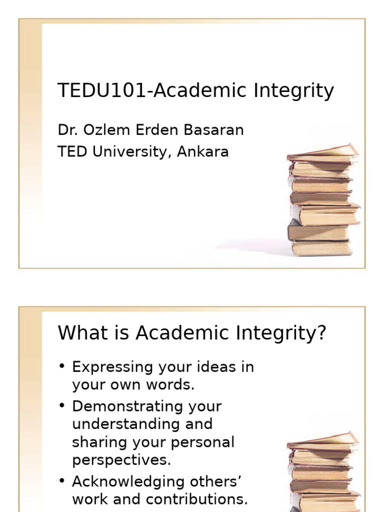 Understanding Academic Integrity at TEDU | PDF | Academic Dishonesty