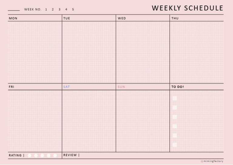 Weekly Schedule Template | PDF