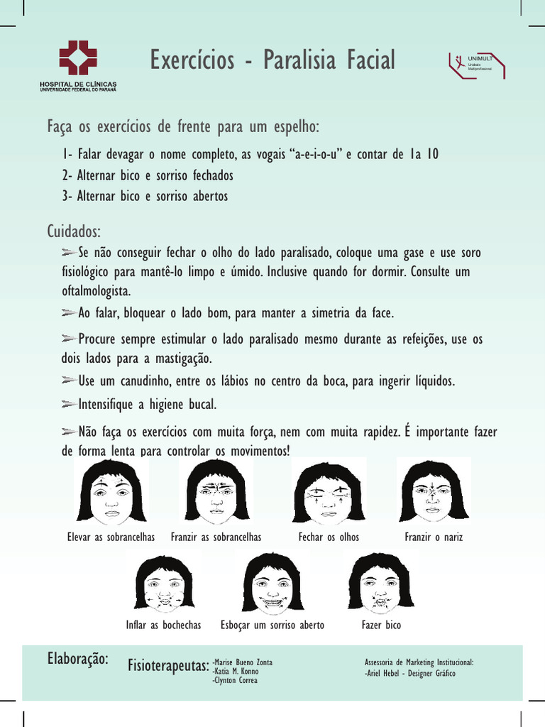 Exercícios para Reabilitação da Paralisia Facial | PDF