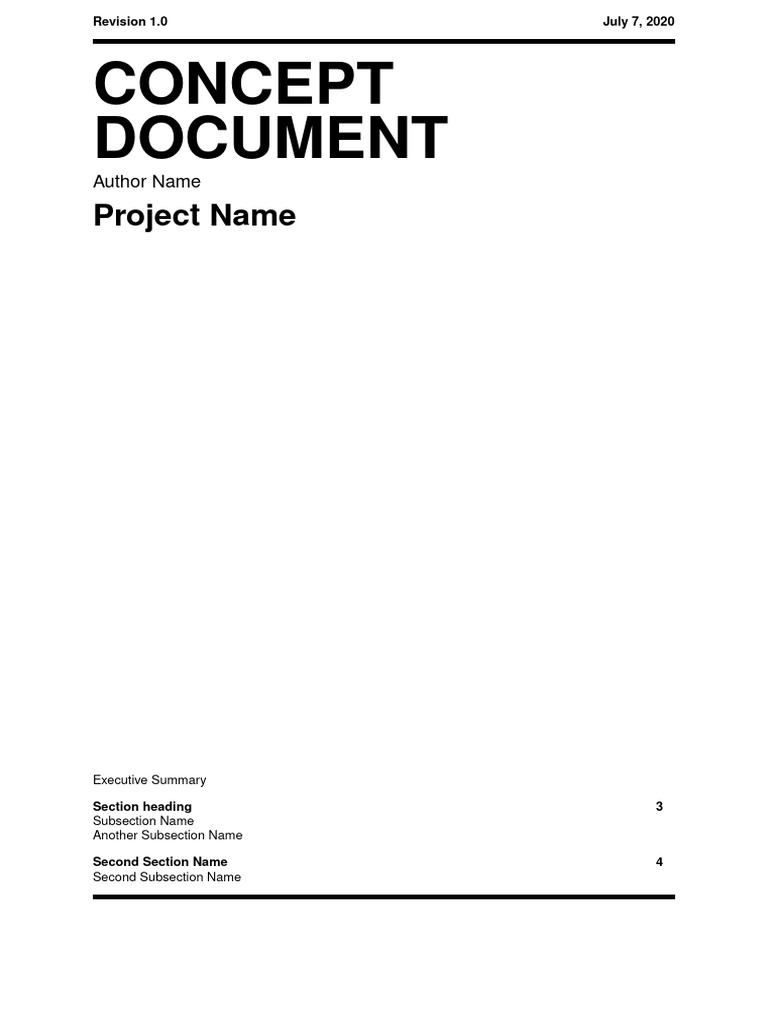Concept Document: Project Name | PDF