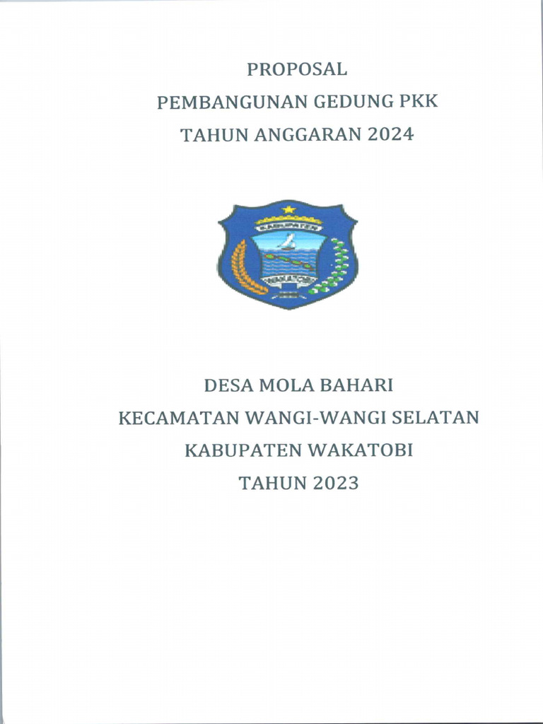 Proposal Gedung PKK | PDF