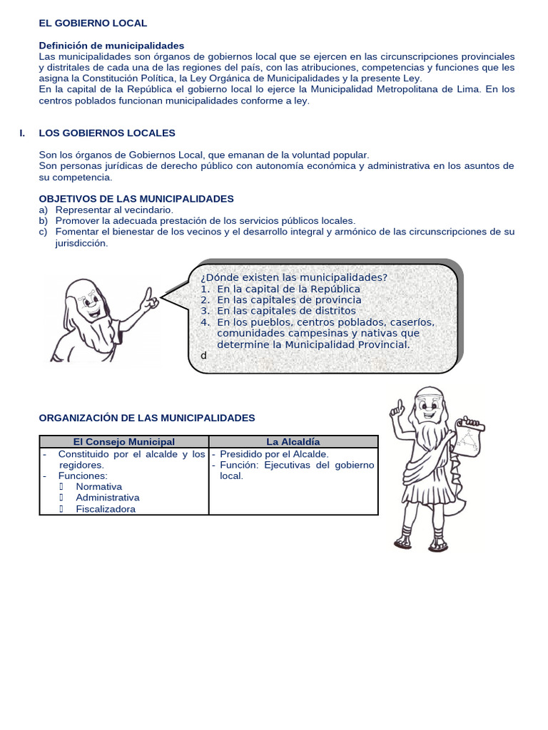 Qué es el Gobierno Local y sus Funciones | PDF | Gobierno local | Alcalde