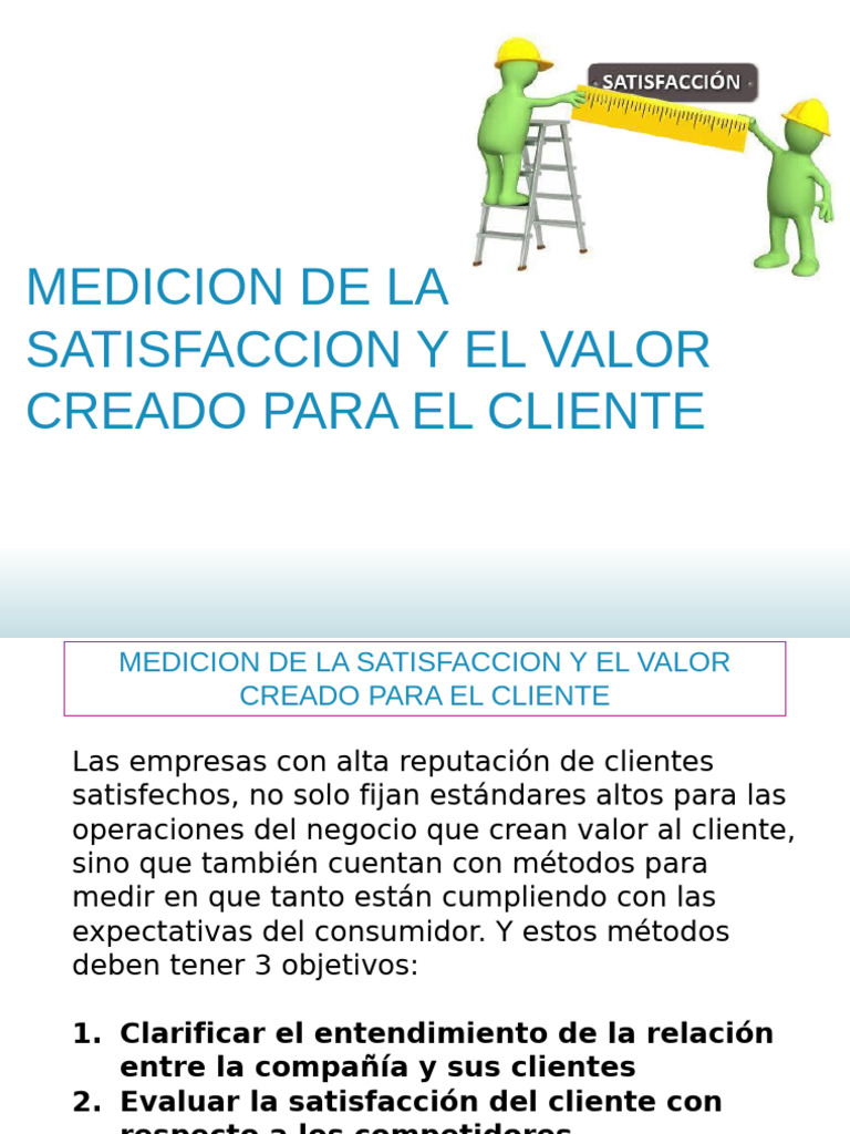 Medición de Satisfacción del Cliente | PDF | Calidad (comercial) | La ...