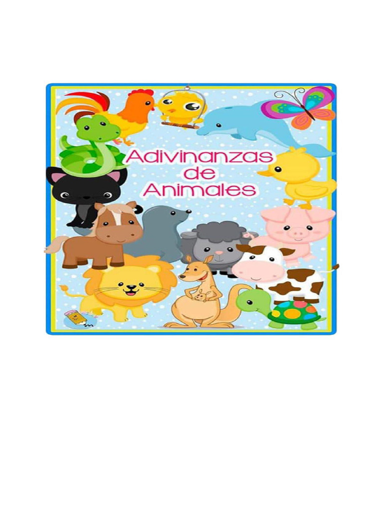 Juego de Lenguaje: Adivinanzas Infantiles de Animales para Preescolar | PDF