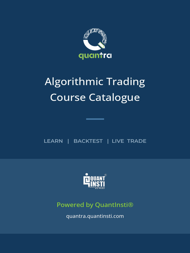 Algorithmic Trading Course Overview | PDF | Machine Learning | Option ...