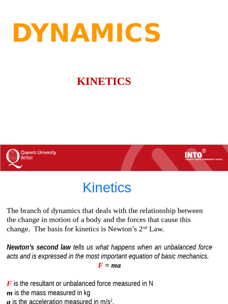 Understanding Kinetics and Dynamics | PDF | Force | Classical Mechanics