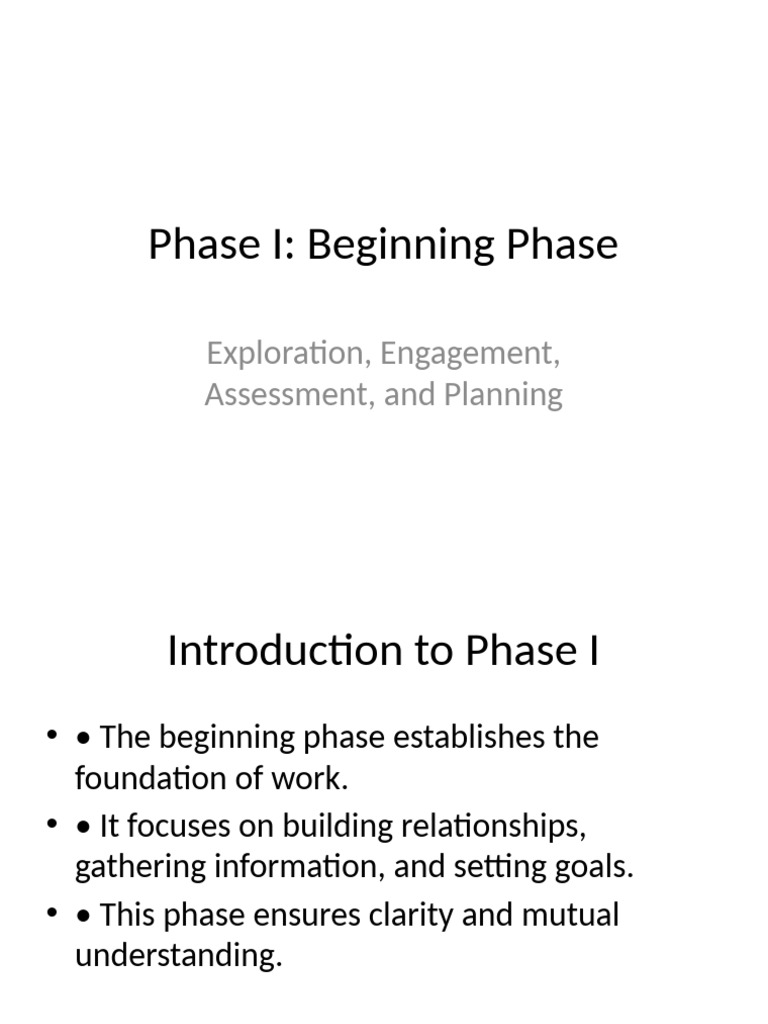 Phase I: Foundation for Project Success | PDF