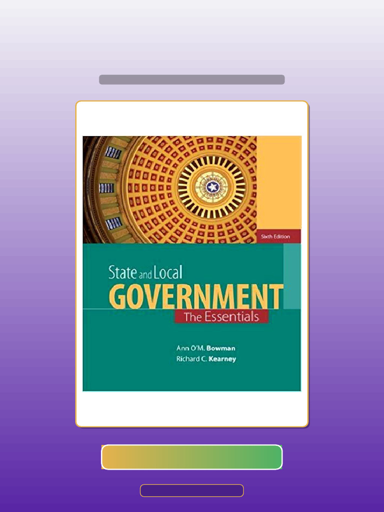 State and Local Government The Essentials 6th Edition Ebook and ...